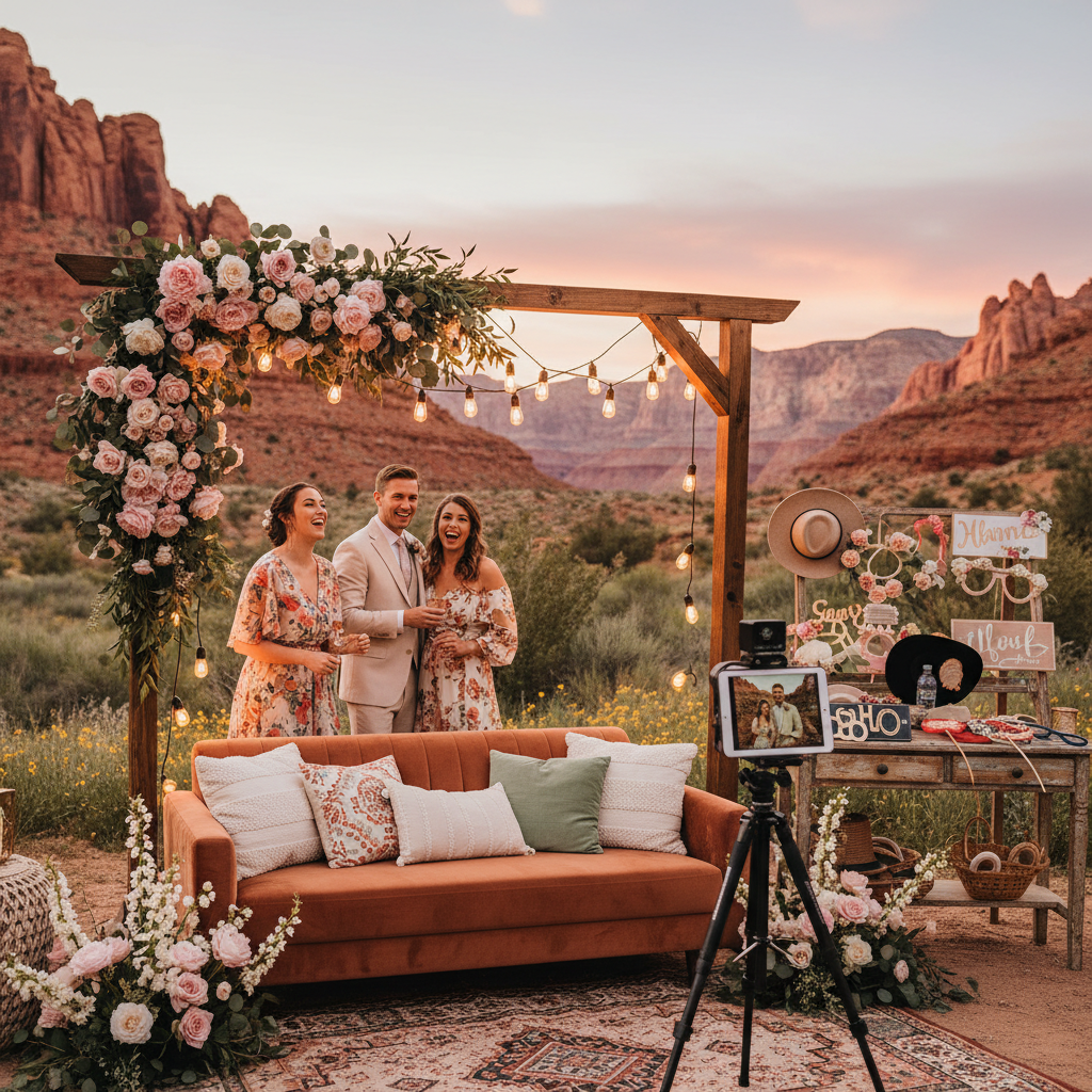 Spring Wedding Photo Booth Ideas for Utah Couples