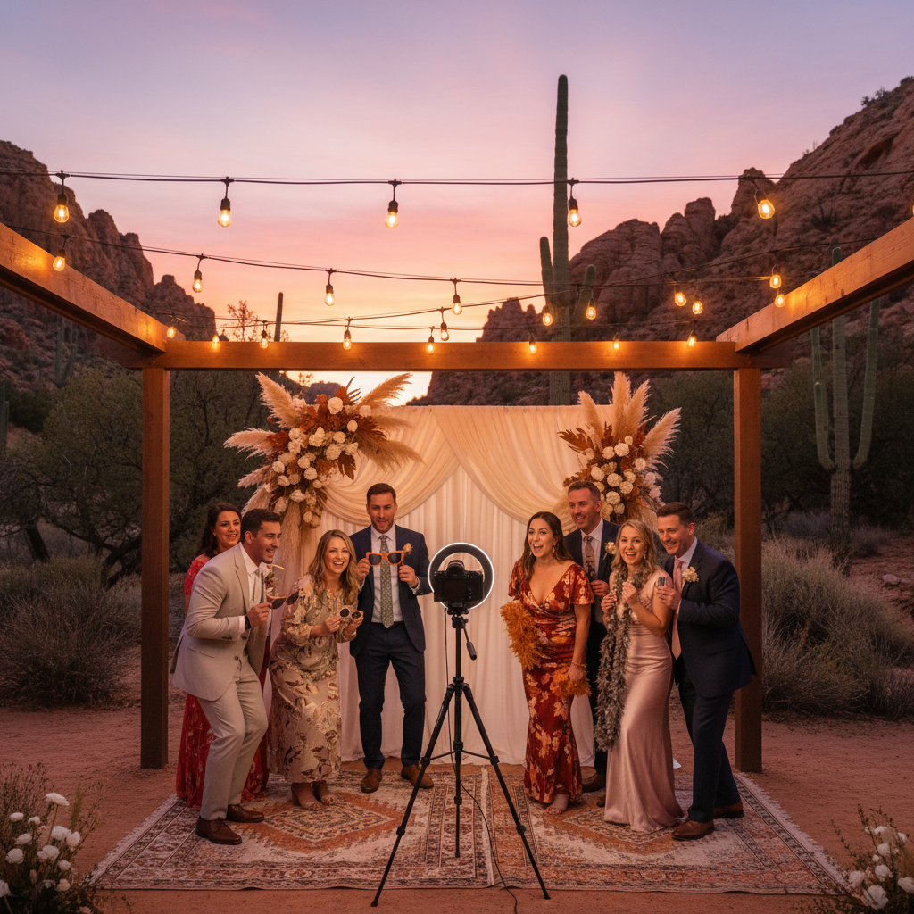 Wedding Backdrops: Complementing Your Luxury Photo Booth Experience