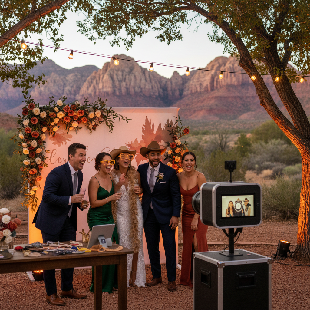 How Photo Booths Keep Wedding Guests Off Their Phones
