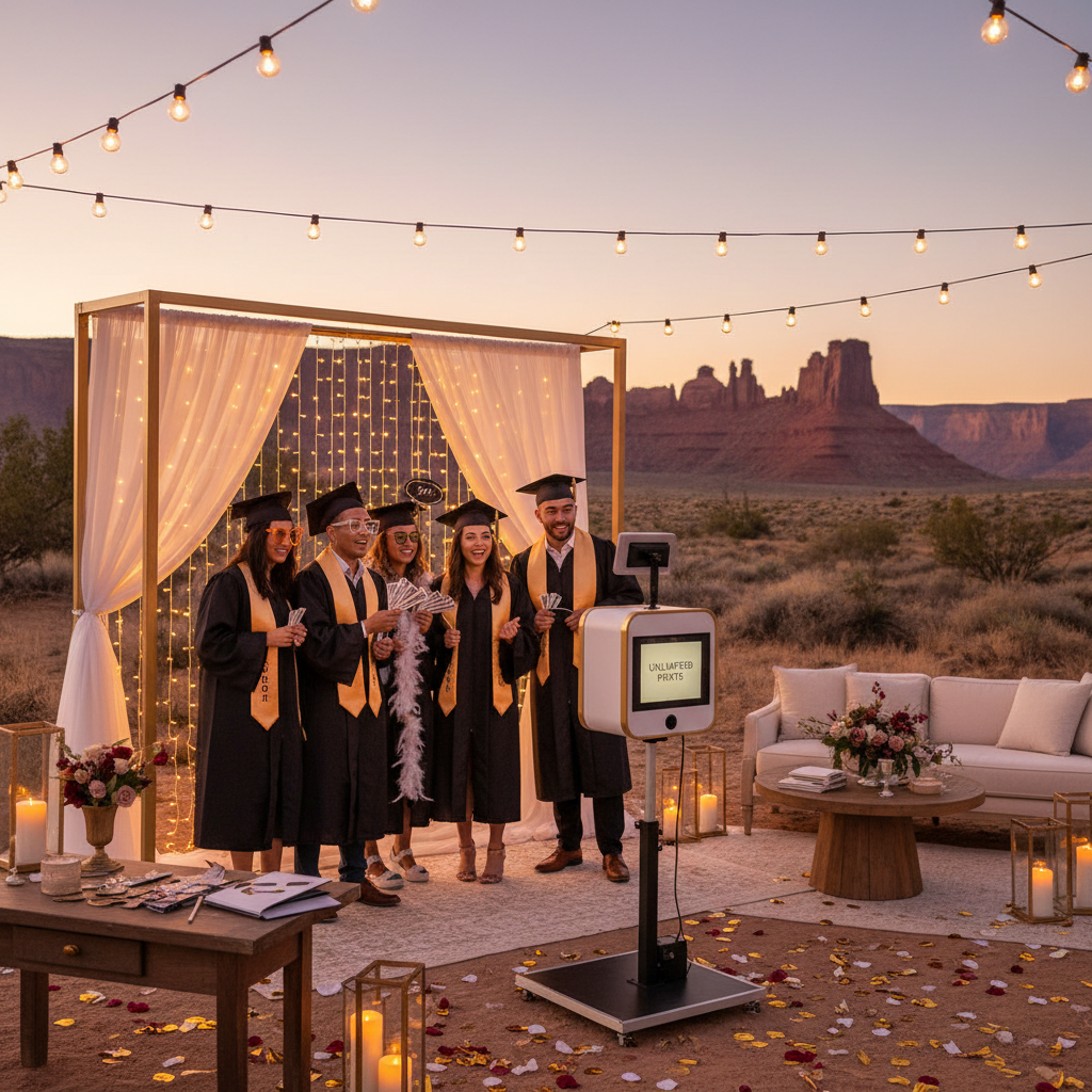 Graduation Party Perfection: Unlimited Prints with Our Luxury Booth