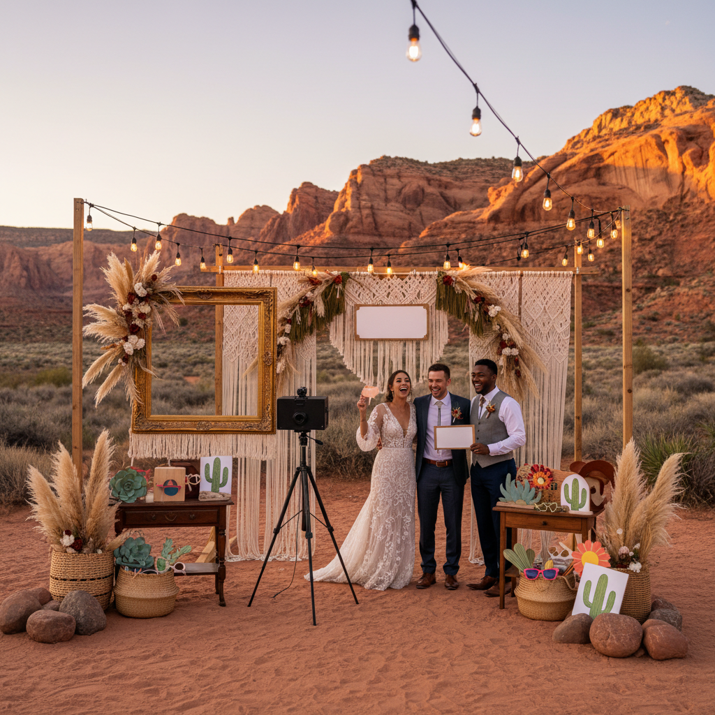 St. George Wedding Photo Booth Ideas for Desert Venues