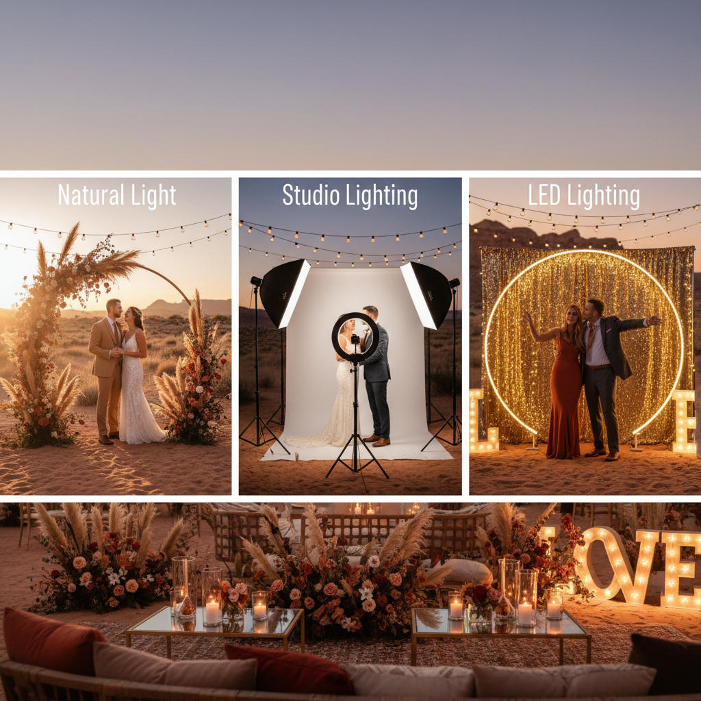 Wedding Photo Booth Lighting: Natural vs Studio vs LED