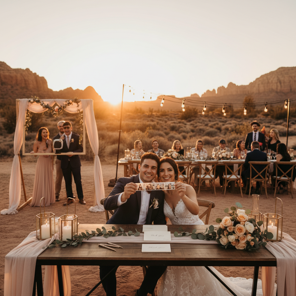 How to Use Photo Booth Images in Your Wedding Thank You Cards