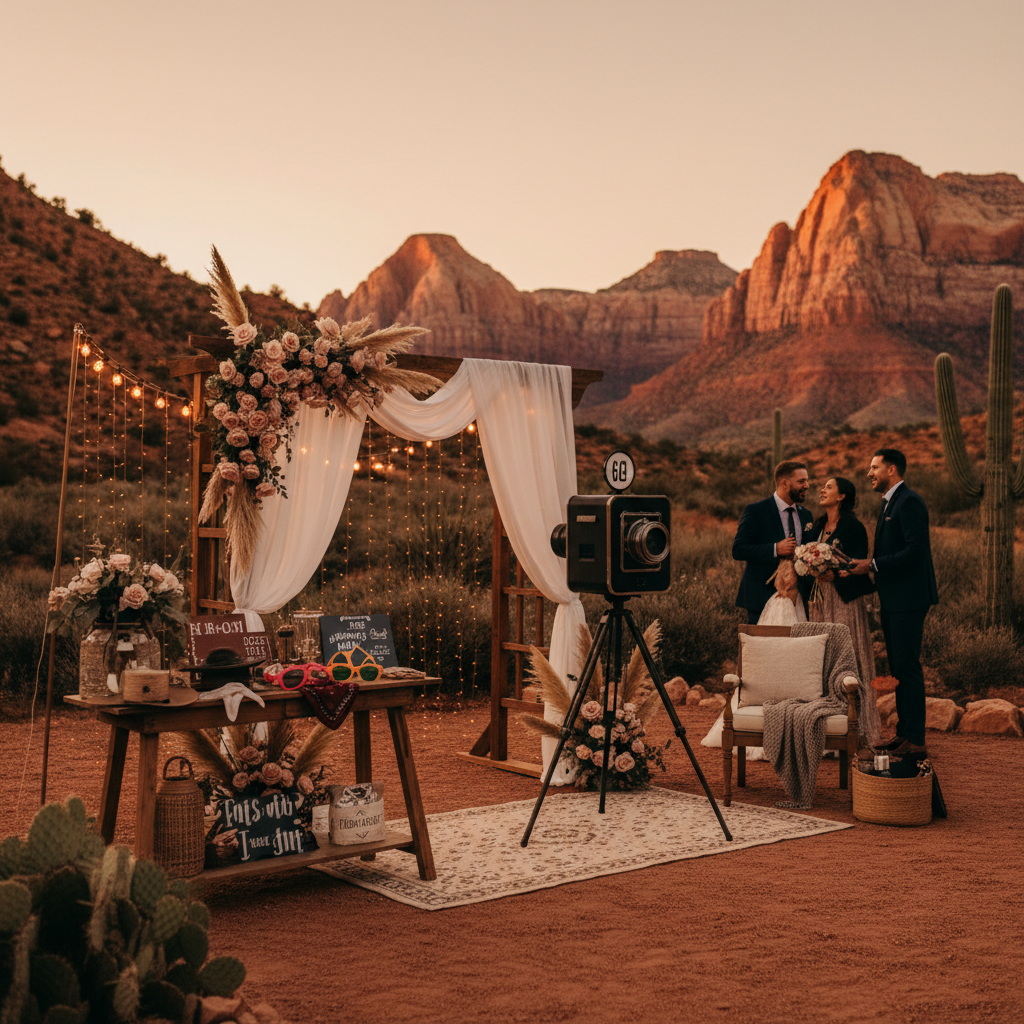 How to Set Up a Wedding Photo Booth Station That Flows
