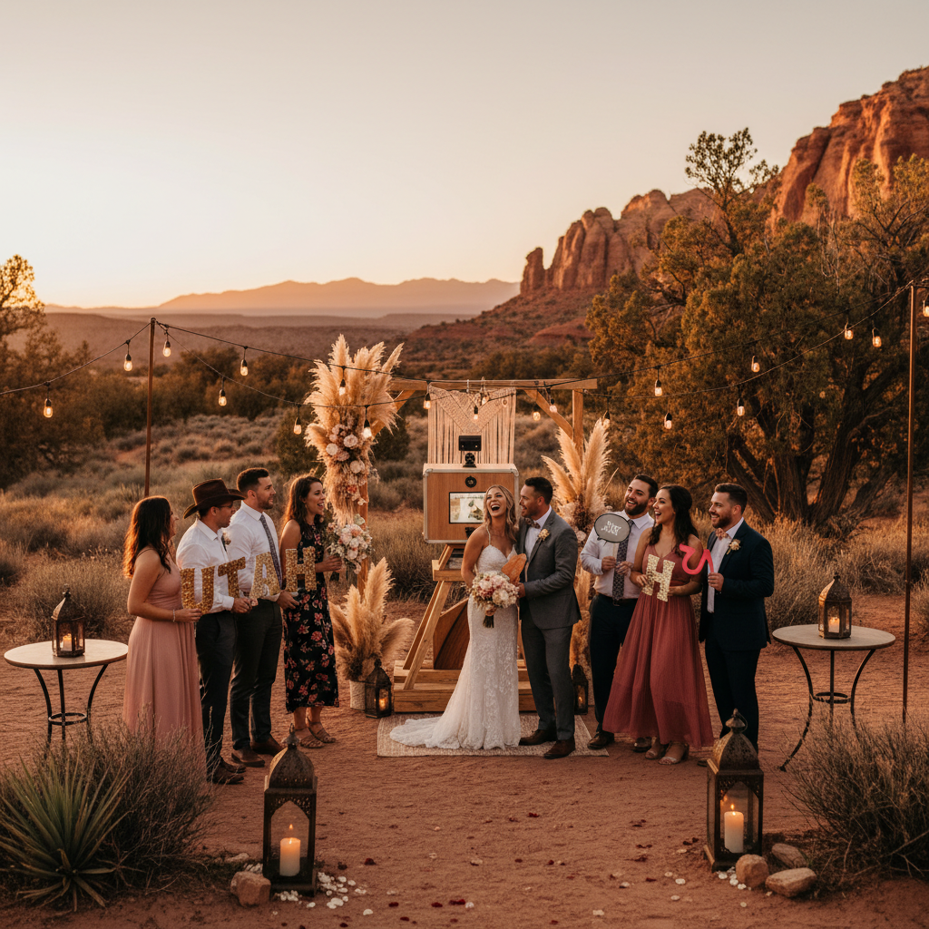 How a Photo Booth Entertains Guests During Wedding Cocktail Hour