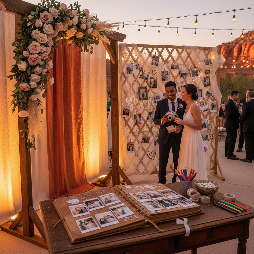 Wedding Photo Booth Scrapbook and Memory Wall Ideas