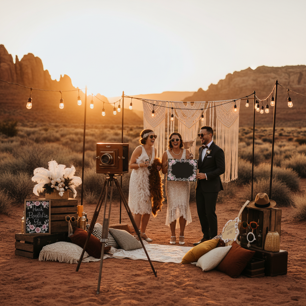 Vintage Wedding Photo Booth Ideas for Retro-Loving Couples