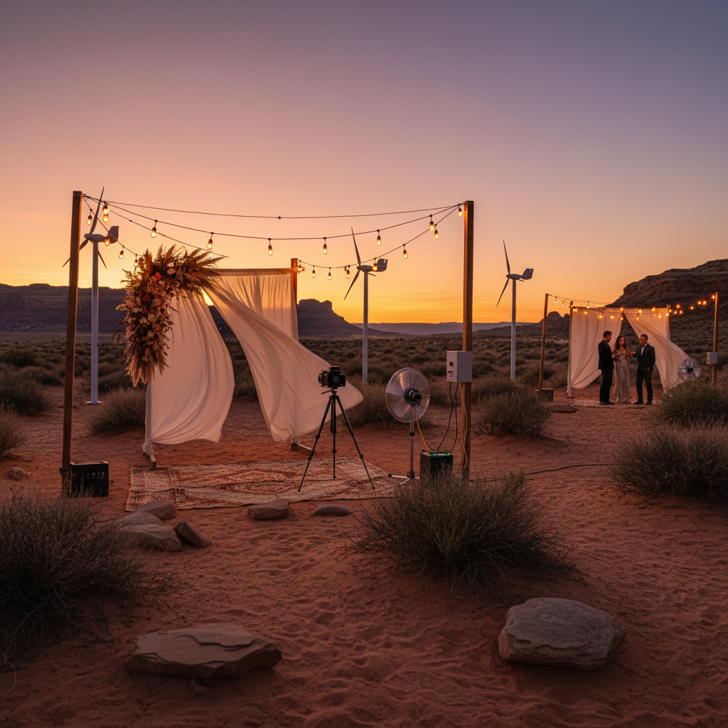 Kanab Destination Wedding Logistics: Power & Wind for Open-Air Photo Booths