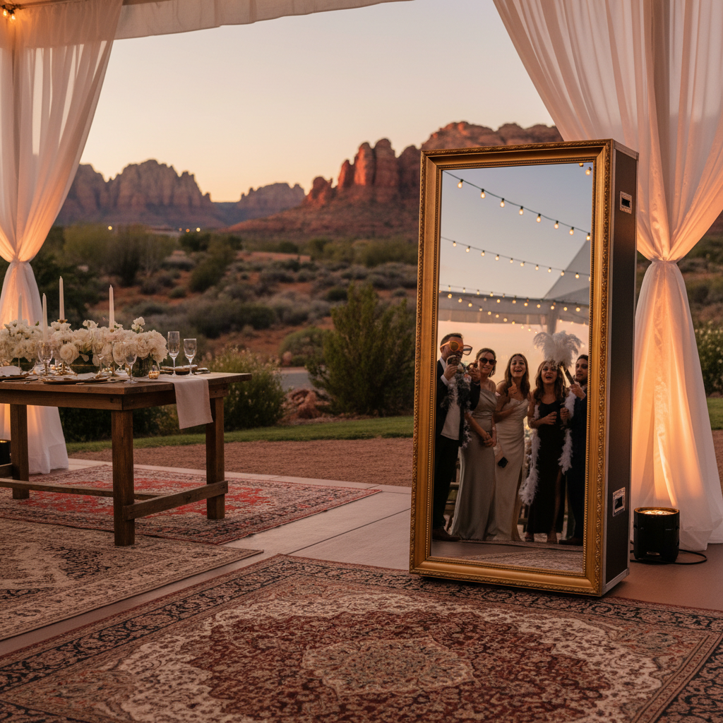 St. George Country Club Wedding Flow: Seamless Mirror Booth Placement